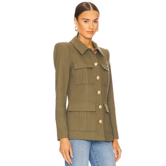 Veronica Beard Lambert Dickey Coat in Army Green size 8 - Picture 2 of 7